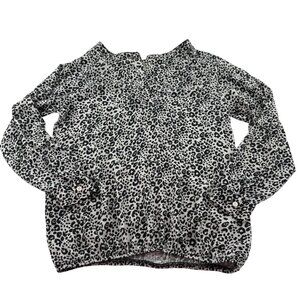 Ann Taylor LOFT Womens Petite Blouse Size XS Leopard Print Long Sleeve